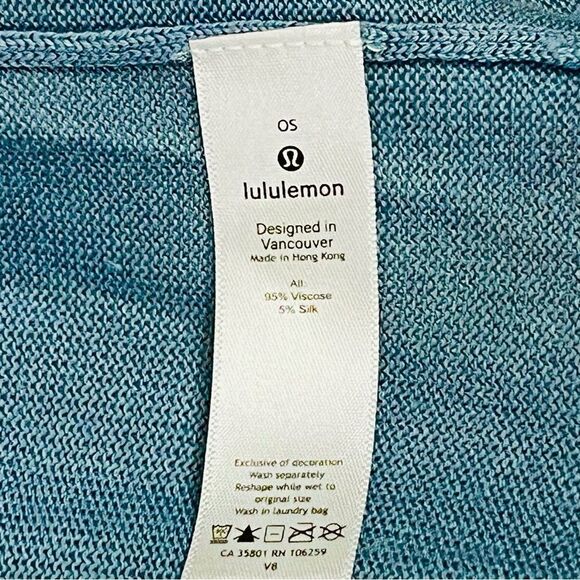 Lululemon Athletic Wrap Open Front Poncho Cardigan Lagenlook Boho Sweater OS - Picture 15 of 16